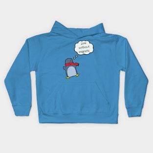 penguin thoughts Kids Hoodie